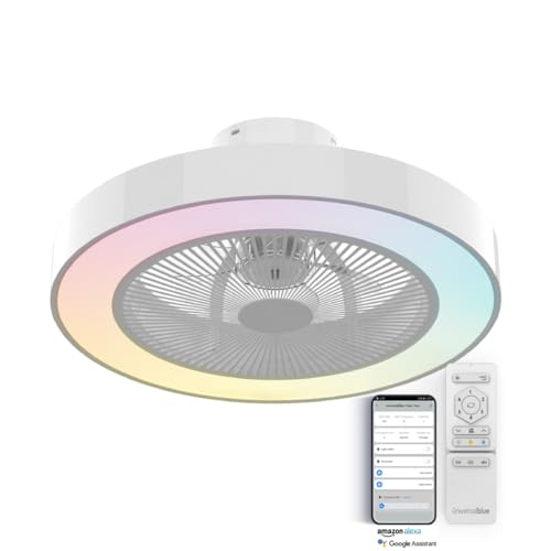Ventoinha de Teto Universalblue 100W Branco UNIVERSAL BLUE - Luminárias Decorativas - 100W, 4 asas, 3 velocidades, comando à distância