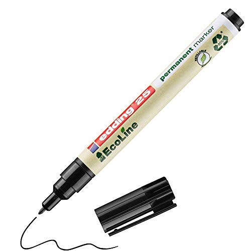 Marcador Permanente EDDING EcoLine Ponta Redonda Preto (Ponta de 1 mm) Edding - Marcadores - permanente, ponta redonda, preto, 1 mm