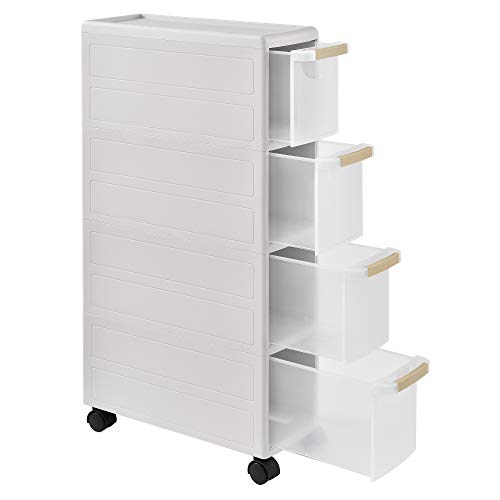 Carrinho de Cozinha com Rodas EN CASA (Branco) [en.casa] - Armários de cozinha - rodas, branco