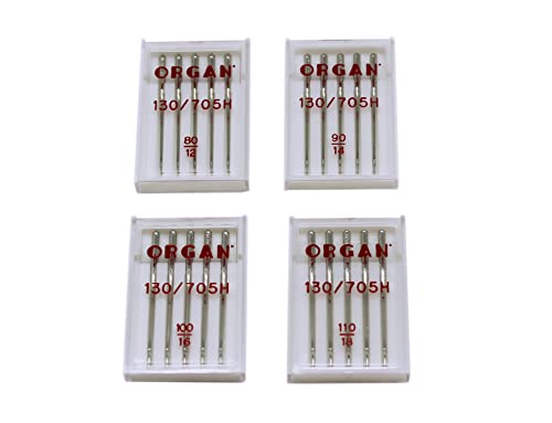 Alfa Set 4 Estuches de Agujas Variadas Nº 80/90/100/110 para Máquinas de Coser Alfa - Agulhas e ganchos - agujas, 80-110, variadas, máquinas de coser
