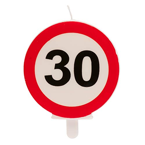 Vela de Canto 30 Anos DEKORA (Branco e Preto) dekora - Velas de aniversário - 30 anos, proibição, pinça, branco e preto