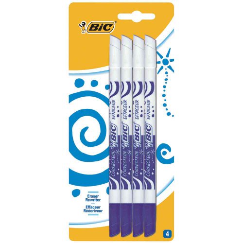 Bic X-4 Eraser 4 peças (Consumível Informática e Tel.) BIC - Correção de fluídos, canetas e fitas - consumível, informática, tel., 4 peças