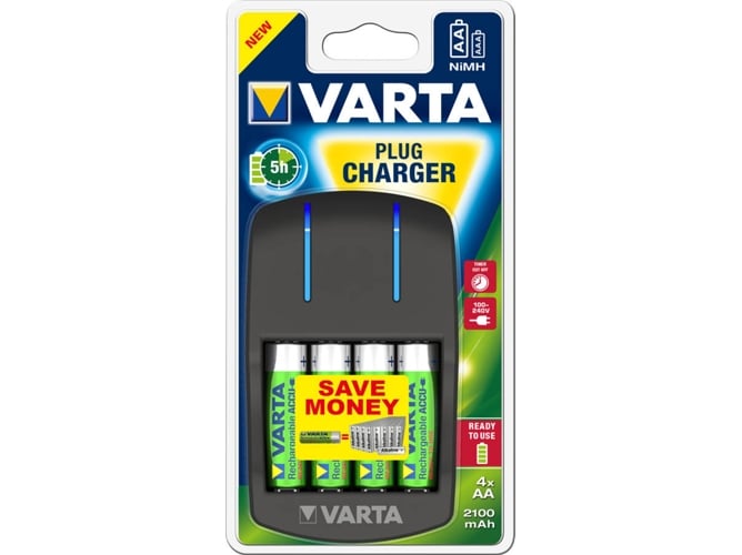 Carregador de Bateria VARTA 1000mAh AA/AAA Varta - Carregadores de bateria de uso geral - 1000mAh, aa, AAA
