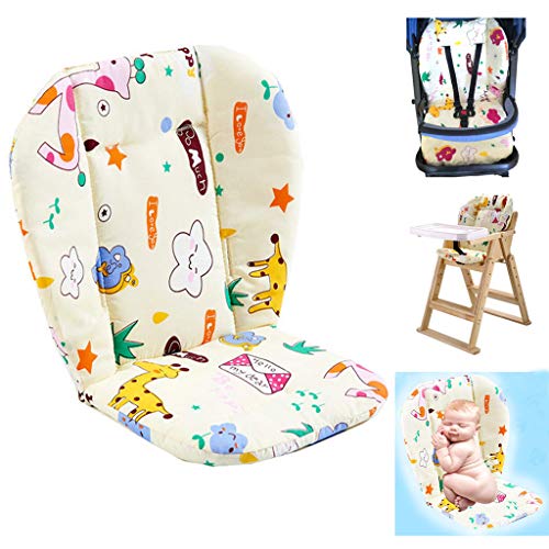 Almofada para Cadeira Alta 2 em 1 Cute Girafa Xiluck - Móveis para bebês e crianças pequenas - macia, espessa, algodão, unissexo