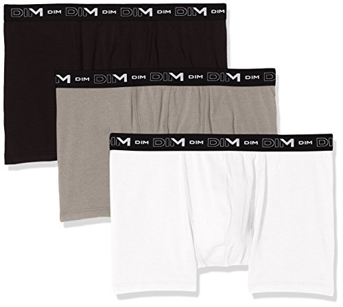 Calções DIM COTON Stretch Boxer X3 Multicor (3 Unidades) Dim - Roupa interior - multicor, algodão, elastano, cinto elástico