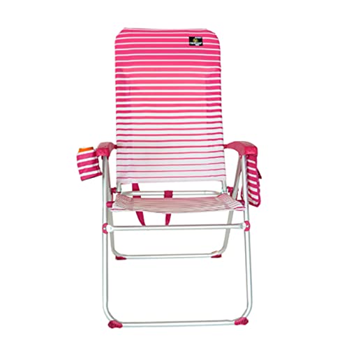 Cadeira de Jardim Crevicosta Quality Mark Star Rosa Gradual CREVICOSTA - Móveis de exterior - alumínio, tecido poliéster, resende acolchoado, 7 posições
