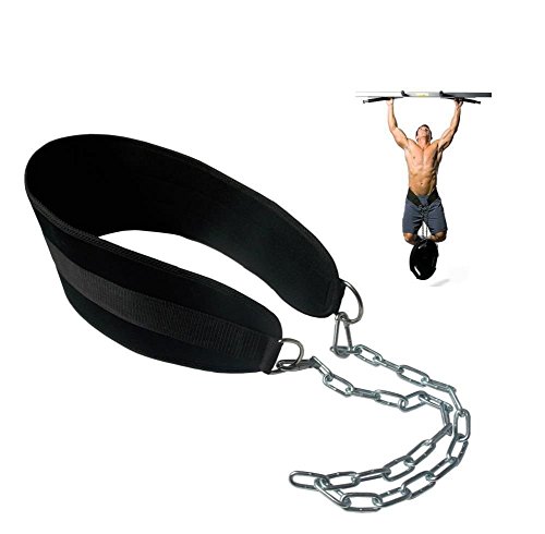 Grofitness Correia de Cintura com Ganchos e Corrente para Arranque 1.5 Mm Grofitness - Cintos de levantamento de peso - correia, ganchos, corrente, arranque