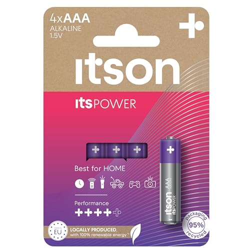 Pilhas Não Recarregáveis ITSON AAA (4 unidades) Panasonic - Baterias - AAA, antifugas, triple tough coating