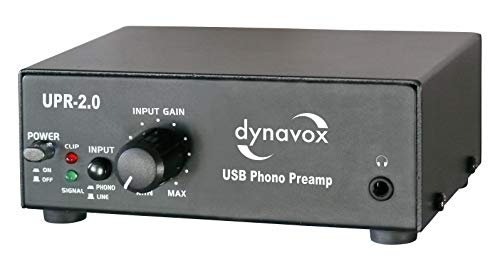 Amplificador de Vinil DYNAVOX Upr-2.0 Preto Dynavox - Componentes de áudio - preto, usb, fonte alimentação usb