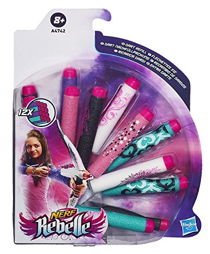 Nerf Rebelle Pack de dardos (Idade mínima recomendada: 8 anos) Hasbro Nerf Rebelle - Acessórios de arma de brinquedo e gadget - dardos, 8 anos