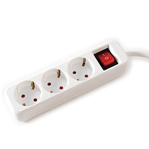 Extensão Elétrica CUC Exertis Connect 19.99.1079 Value - Filtros de linha e supressores de surtos - proteção, interruptor, 3 tomas, plástico
