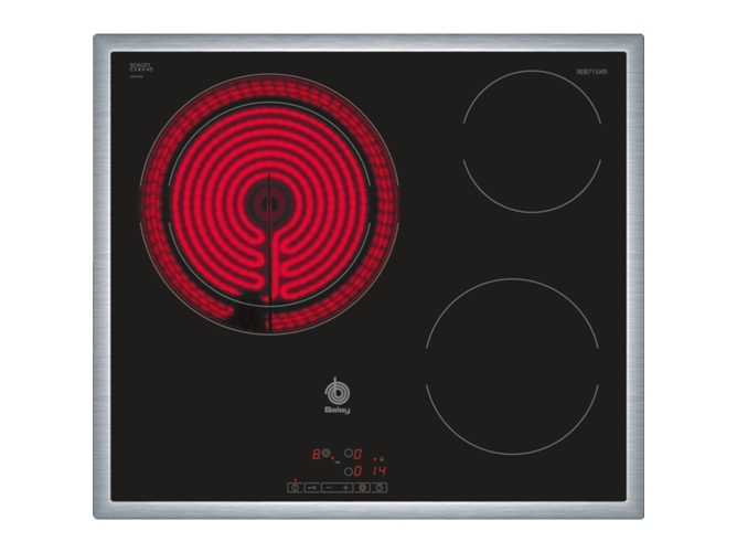 Placa de Vitrocerâmica BALAY 3EB715XR (Elétrica - 59.5 cm - Preto) Balay - Cooktops - vitrocerâmica, elétrica, 59.5 cm, preto