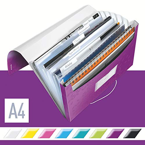 Pasta LEITZ WOW 50 mm Roxo (Capacidade maxima: 200 folhas) Leitz - Pastas de arquivo - 200 folhas, polipropileno, roxo, a4