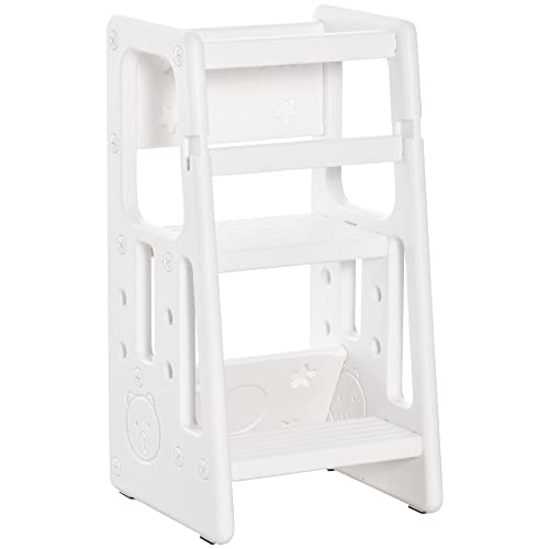 Torre de aprendizado HOMCOM | 47x47x90cm - branco HOMCOM - Escadas e andaimes - 47x47x90 cm, branco