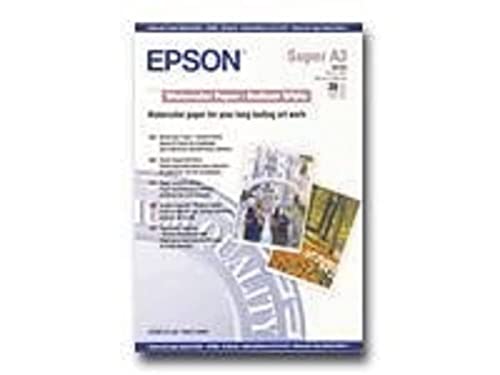 Papel de Impressão EPSON Water Color Paper Din A3+ 20 Folhas Epson - Papel de impressora e copiadora - din a3+, brilhante, 188 g/m², 20 folhas
