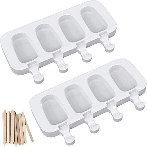 Forma para Gelados e Sorvetes POP ICE (Castanho - Silicona) JIELUO - Formas de cozinha - silicona, 4 cavidades, 50 conchas, resistente