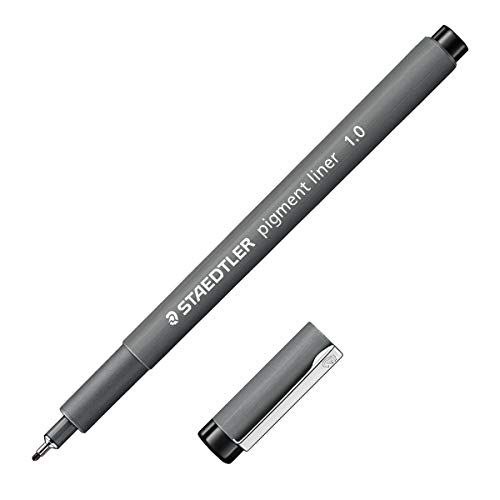 Lápis de Cor STAEDTLER Pigment Liner (Preto - 6 Un) Staedtler - Canetas - ponta metálica, lavável, resistente à água, 6 unidades