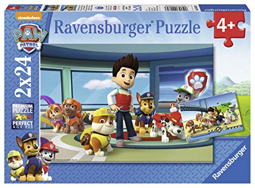 Puzzle RAVENSBURGER 16733 2 x 24 Peças Desenhos Animados Ravensburger - Quebra-cabeças de encaixar - puzzle, cartão, patrulha canina, 24 peças