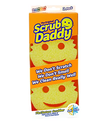 Esponja de Cozinha Scrub Daddy Original FlexTexture Amarelo (Recondicionado Como Novo) Scrub Daddy - Esponjas e esfregões - flextextura, amarelo, fácil de lavar