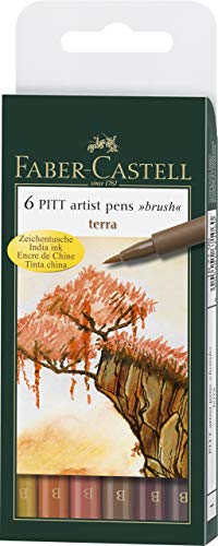 Caneta de Tinta Permanente FABER-CASTELL Pitt Artist Pen Ponta em Bola Faber-Castell - Canetas - ponta em bola, tinta permanente, resistência à luz, secagem rápida
