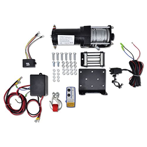 Guincho de Cabo VidaXL Eletrónico 12V Com/Fio com Placa 1360Kg vidaXL - Elevadores e guinchos - guincho, cabo, vidaxl, eletrônico, 12V