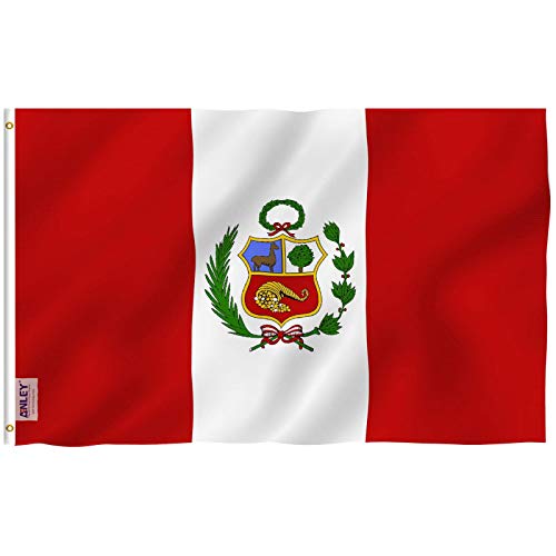 Bandeira Perú 3X5 Pés Anley Fly Breeze Bandera Peru de 3x5 Pies Anley - Bandeiras e cataventos - bandeira, peru, 3x5 pés, anley fly, breeze, poliéster