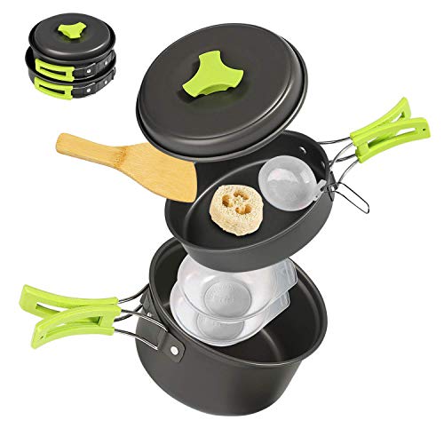 Conjunto de Panelas de Campismo BALLEYRY (8 peças) Ballery - Utensílios e louça de cozinha para camping - 8 peças, alumínio, antiaderente, campismo