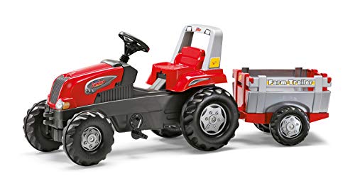 Trator com Atrelado ROLLYTOYS Rolley Junior (Idade Mínima Recomendada: 3 anos) Rolly Toys - Brinquedos - atrelado, rolleytoys, rolley junior, vermelho, branco, ABS sintéticos
