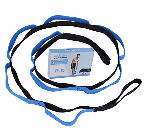 Mengshengshop Tira de exercício para yoga e estiramento azul 2 metros MengH-SHOP - Exercício e fitness - yoga, estiramento, 2 metros