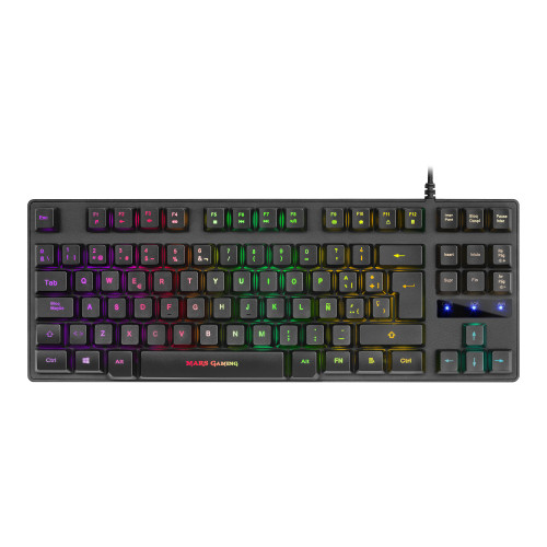 Teclado Gaming Mars Gaming MKTKLESQWERTY | Idioma: Espanhol | Preto Mars Gaming - Teclados - gaming, espanhol, preto