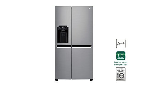 Frigorífico Americano LG GSL761PZUZ (No Frost - 179.5 cm - 400 L - Inox) LG - Eletrodomésticos de cozinha - no frost, 400 l, congelador 196 l, inox