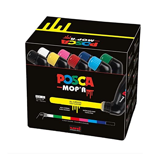 Marcadores POSCA Mop'r PCM-22 (Multicor) Mitsubishi - Marcadores e marcadores de texto - multicor, tinta à base de água, inodoro, limpeza