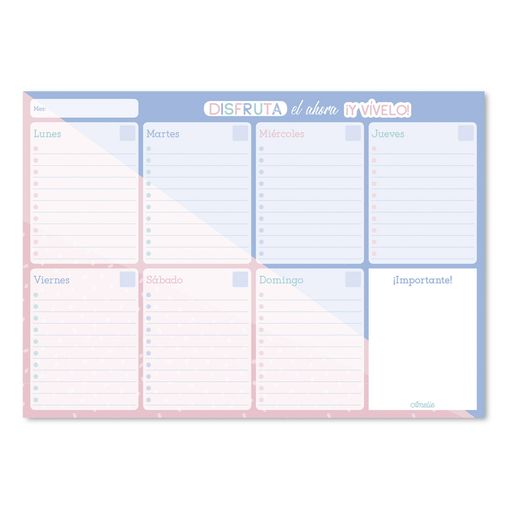 Agenda Semanal ERIK EDITORES Amélie (A4 - 21.5x29.7cm) AMELIE - Calendários, organizadores e planejadores - agenda semanal, amelie, a4, 21.5x29.7cm