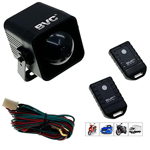 Sistema de alarme anti-rroubo com sirene universal BVC - Segurança e proteção para veículos - sirene 128db, sensor corrente elétrica, sensor choque, sensor ventilador, resistente à água