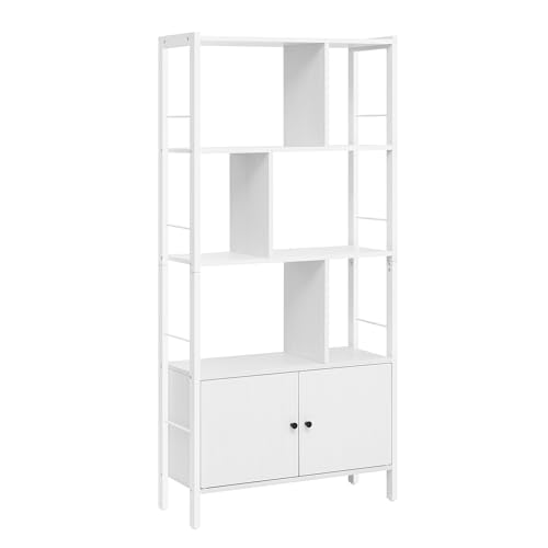 Estante VASAGLE Branco (LBC022W44 - 132.5x29.8x95cm) VASAGLE - Prateleiras industriais - branco, metal, 132.5x29.8x95cm
