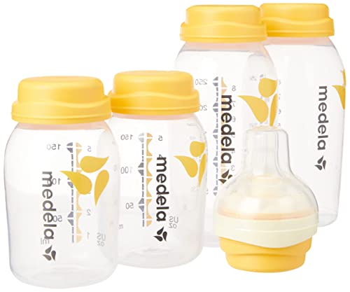 Conjunto de Amamantação MEDELA Store and Feed Set MEDELA - Bomba de amamentação - 2 biberões, 5 bolsas, pump and save, calma