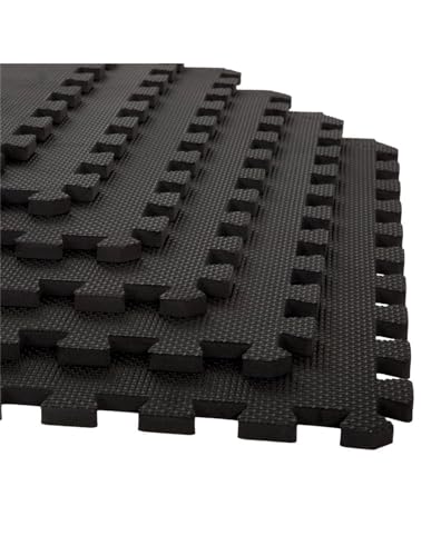 Tapete de ginástica Jardin202 Puzzle Preto (60 x 60 cm) JARDIN202 - Tapetes de ginásio - pvc, preto, 60x60 cm