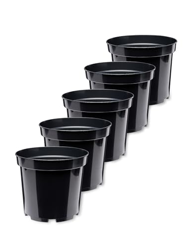 Vaso GARRONDA GD-0025 (Preto - Aço - 5 Un) Garronda - Móveis de exterior - preto, aço, 5 unidades