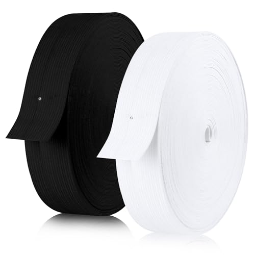 Rolo de Fita Adesiva Elástica 20Mm X10M Branco e Preto VFANDV - Enfeites e acabamentos - adesiva, elástica, 20mm x 10m