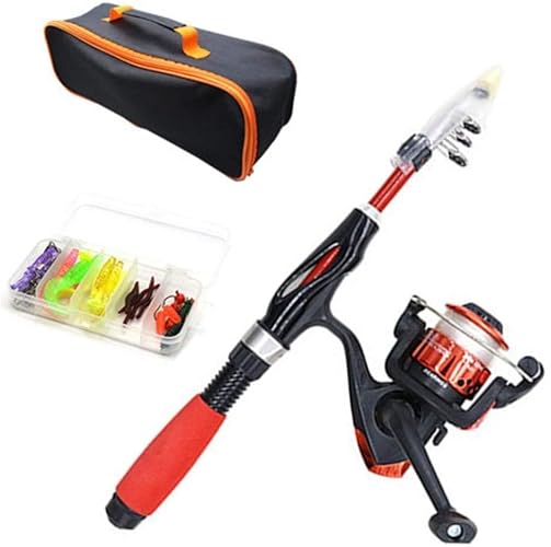 Conjunto de Pesca Completo com Cana de Pesca Telescópica ZhanDouB - Material de pesca - pesca, telescópica, fibra de vidro, 5 secções