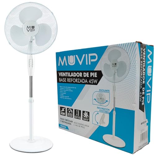 Ventoinha de Pé MUVIP 40Cm (3 velocidades - 45 W) MUVIP - Ventiladores - 40cm, 3 velocidades, 45 w