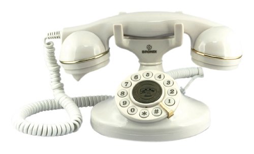 Telefone fixo BRONDI Vintage 10 Preto, Prateado Brondi - Telefonia - telefone fixo, brondi vintage, preto, prateado, secretária