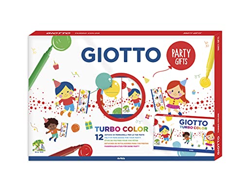 Conjunto de Canetas de Feltro PARTY SET Turbo (Multicor) Giotto - Instrumentos de escrita e desenho - multicor, lavável, fibra, redonda