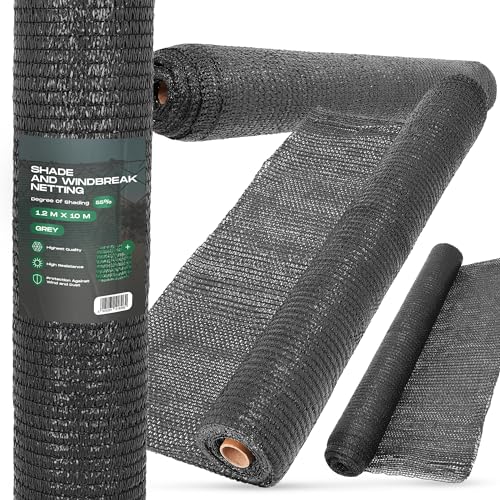 Malla para Jardin 1.2X10M 55% Red de Sombra Instalguru - Móveis de exterior - proteger plantas, 1.2x10m, 55% sombra, cinzento