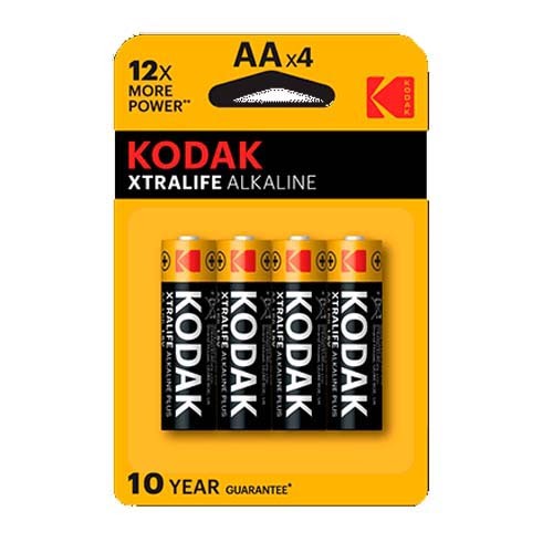 Pilha Recarregável KODAK XTRALIFE LR06 Kodak - Baterias de uso geral - alcalino, aa, 1,5 V, 4 unidades