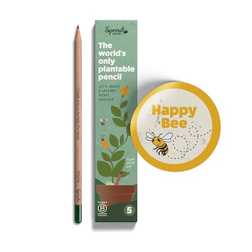 Lápis Plantáveis HAPPY BEE Happy Bee Edition Sprout - Lápis de madeira - plantáveis, happy bee edition, cápsula de sementes