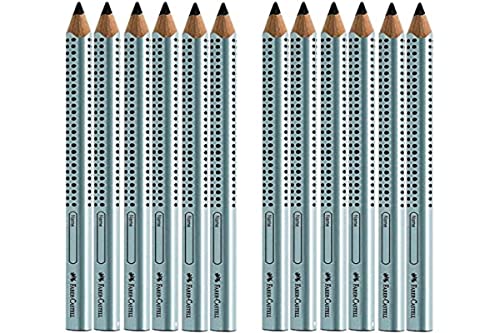 Lápis de Carvão FABER-CASTELL 3D Grip (Branco) Faber-Castell - Lápis - desenho, pintura, ergonômico, resistente