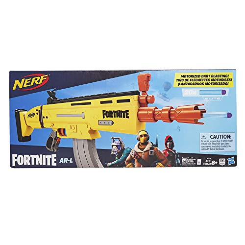 Lançador NERF Elite AR-L (Idade Mínima: 8 anos) Nerf - Armas de brinquedo e acessórios - lançador, nerf elite ar-l, fortnite, motor, dardos
