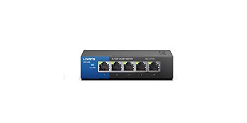 Switch LINKSYS Lgs105-Eu 10/100/1000T 1U Linksys - Concentradores e comutadores - 5 portas, 10/100/1000T, 1u, compacto