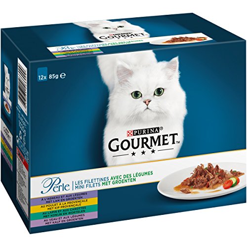Comida para Gatos PURINA (85 g - Seca) Gourmet - Comida para gatos - 85 g, seca, pescado, carne, pollo